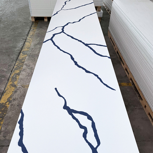 Blue Marble Acrylic Solid Surface for Corian Countertops