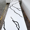 Black Solid Surface Sheets Big Slab for Corian Kitchen Countertops