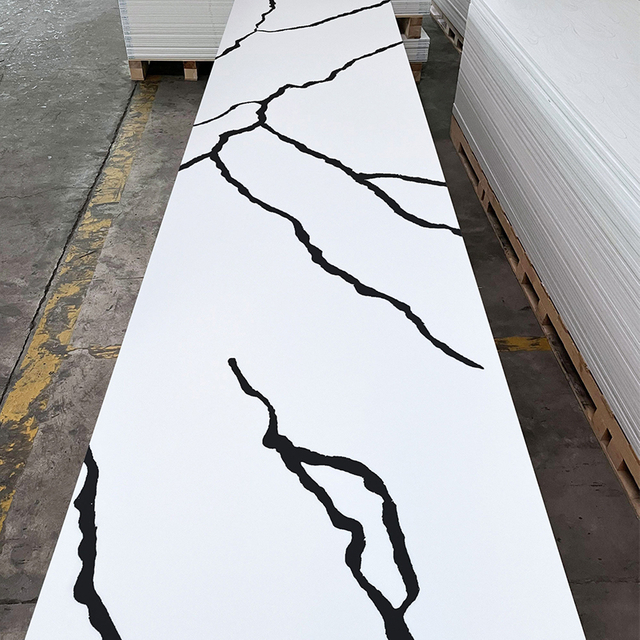 Black Solid Surface Sheets Big Slab for Corian Kitchen Countertops