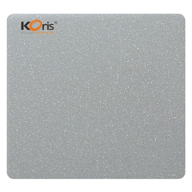Glitter Solid Surface Grey Acrylic Artificial Stone 12mm Thick Solid Surface Sheet For Sale