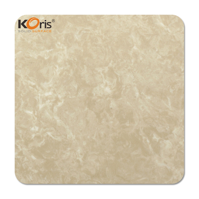 Fire-Resistant Artificial Stone Modified Brown Color Super Acrylic Solid Surface Sheets Artificial Marble Slabs