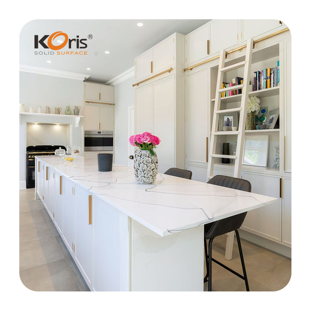 Granium 12mm 20mm 30mm Acrylic White Artificial Stone Big Slab White Solid Surface Marble Sheet For Kitchen Countertops