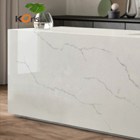Calculata White Artificial Marble Solid Surface Acrylic Countertops