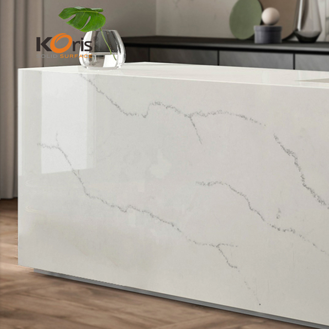 Calculata White Artificial Marble Solid Surface Acrylic Countertops