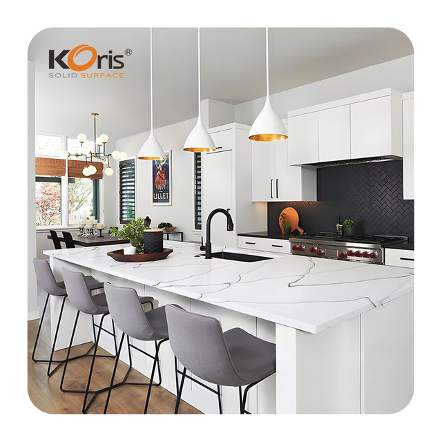 Free Sample Acrylic Solid Surface Artificial Stone Modern Texture Marble for Kitchen And Bathroom