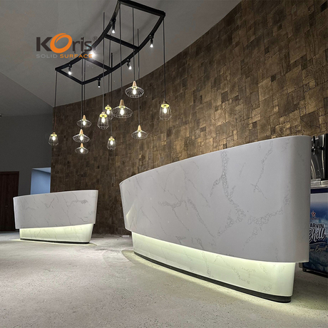 Acrylic Solid Surface Counter Corian Solid Surface Countertops Office Reception Counter