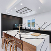 Formica White And Black Solid Surface Countertops Good Quality Acrylic Artificial Stone Marble Slabs for Kitchen Countertops
