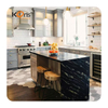 Hot Selling Building Material Black Marble Artificial Stone for Customized Kitchen Countertop Island