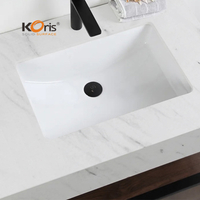 White Marble Acrylic Solid Surface Vanity Top for Bathroom