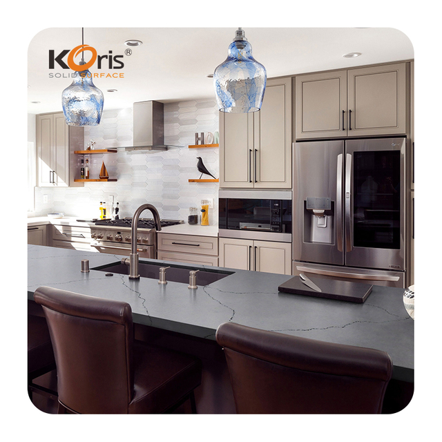 Vietnam Black And White Marble Coffee Table And Nails Accent Table Acrylic Solid Surface Material for Kitchen And Bathroom