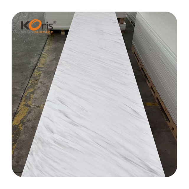 Middle East Building Material Market Resin Acrylic Solid Surface Carrara White Marble Slabs Artificial Stone Kitchen Hotels Bathrooms Factory Price