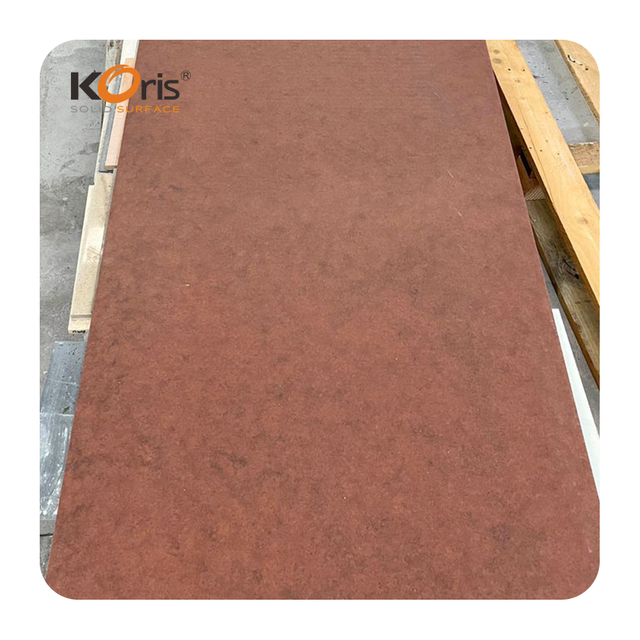 Acrylic Solid Surface Red Artificial Stone Modified Acrylic Solid Surface for Countertop