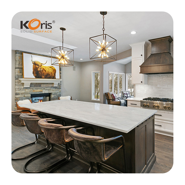 Best Artificial Stone Interior Decoration 20mm Thick Acrylic Solid Surface for Dining Table Countertop