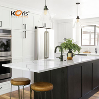 White Acrylic Solid Surface Kitchen Countertops Artificial Marble