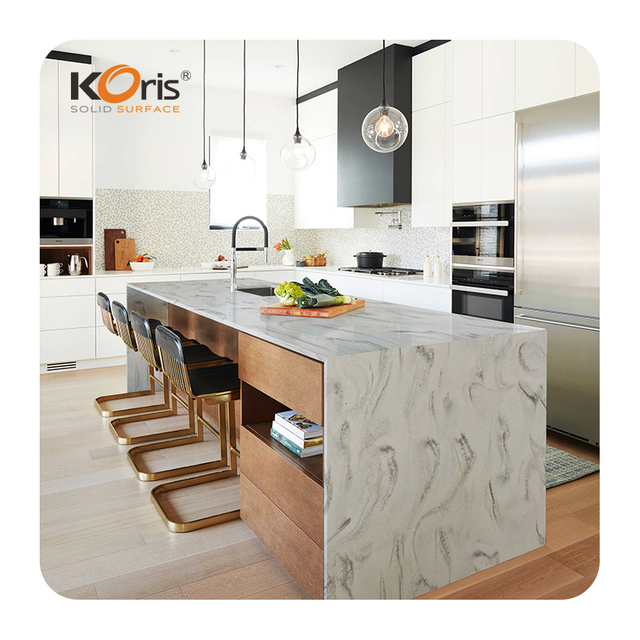 100% Pure Acrylic Solid Surface Countertops Bending Solid Surface Sheet Koris Factory Solid Surface