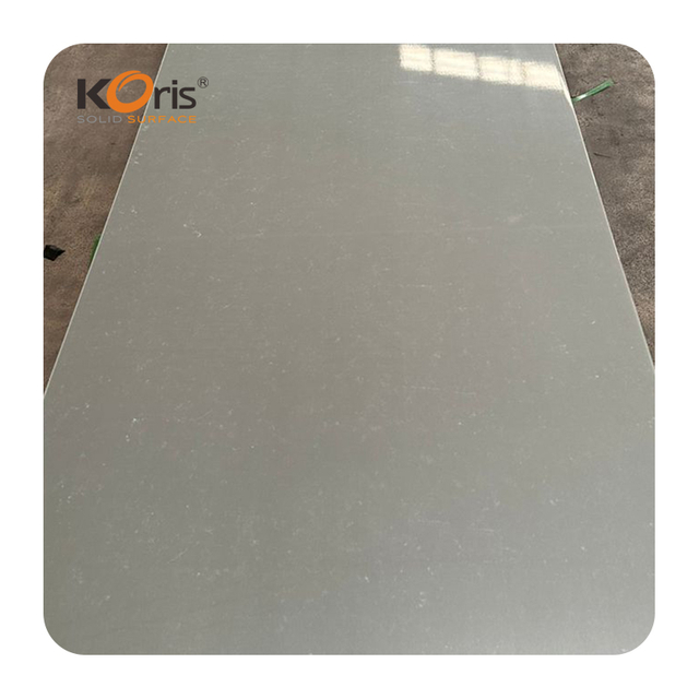 Grey Color Artificial Marble Modified Acrylic Solid Surface Marble Board for Kitchen Countertop