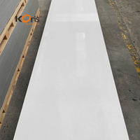 12mm Designer White Polyester Acrylic Sheets Artificial Solid Surface Stone for Bathroom Cabinet And Vanity Top