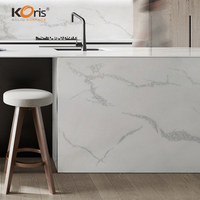 Korean White Calacatta Solid Surface Marble 12mm 20mm 25mm Acrylic Solid Surface Sheets for Kitchen Worktops