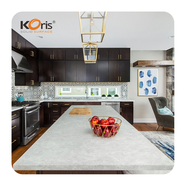 Koris Artificial Stone 10mm 12mm 18mm Thickness Acrylic Solid Surface Sheets for Dining Table Tops