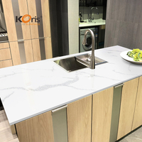 Calacatta Marble Slabs 12mm Acrylic Solid Surface Sheets for Kitchen Countertops