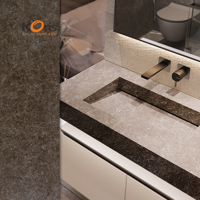 12mm Thick Acrylic Solid Surface Corian Bathroom Vanity Tops Countertops