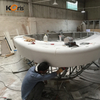 Pure White Bendable Solid Surface Sheet Acrylic Countertop Slabs for Reception Desk