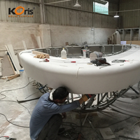 Pure White Bendable Solid Surface Sheet Acrylic Countertop Slabs for Reception Desk